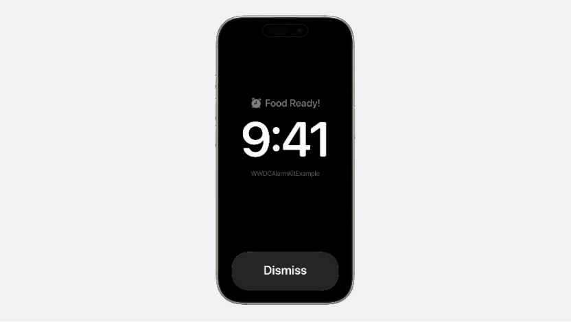 This is an image of Apple AlarmKit